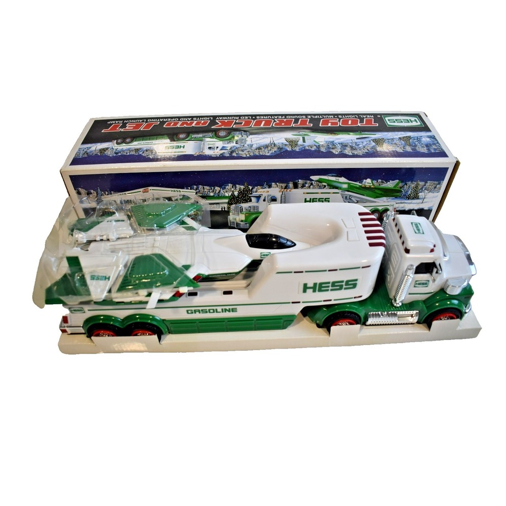 2010 Hess Toy Truck And Jet Lights And Operating Launch Ramp New In Original Box
